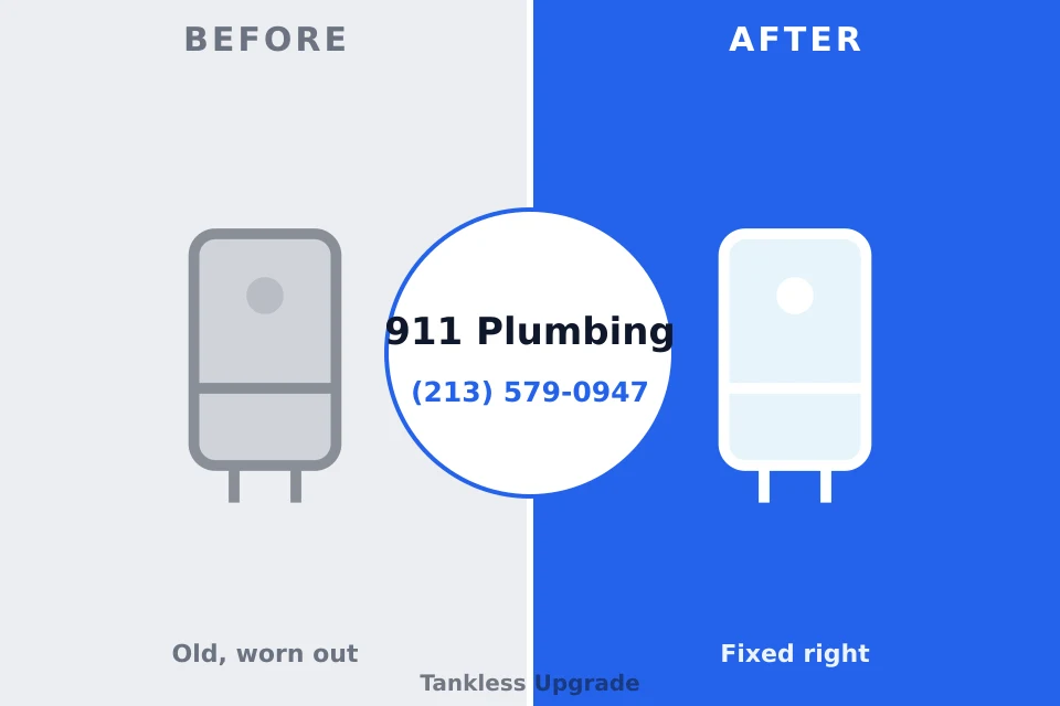 Before and after: plumbing repair Council Bluffs, IA